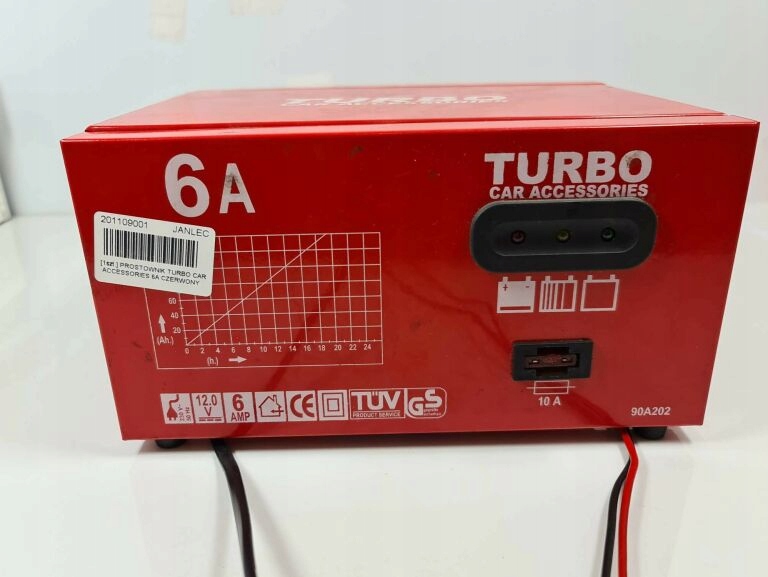 PROSTOWNIK TURBO CAR ACCESSORIES 6A CZERWONY 10030576564 oficjalne