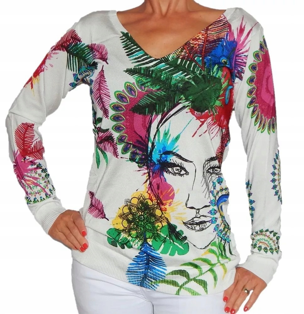 Sweter DESIGUAL ELIAN damska WZÓR r. L/40