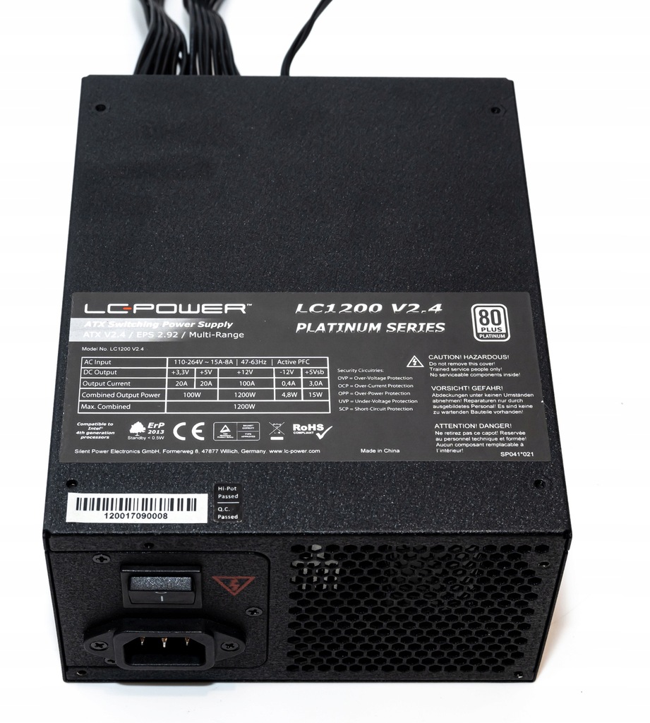 Купить Блок питания LC-Power Platinum 1200 Вт LC1200 V2.4: отзывы, фото ...
