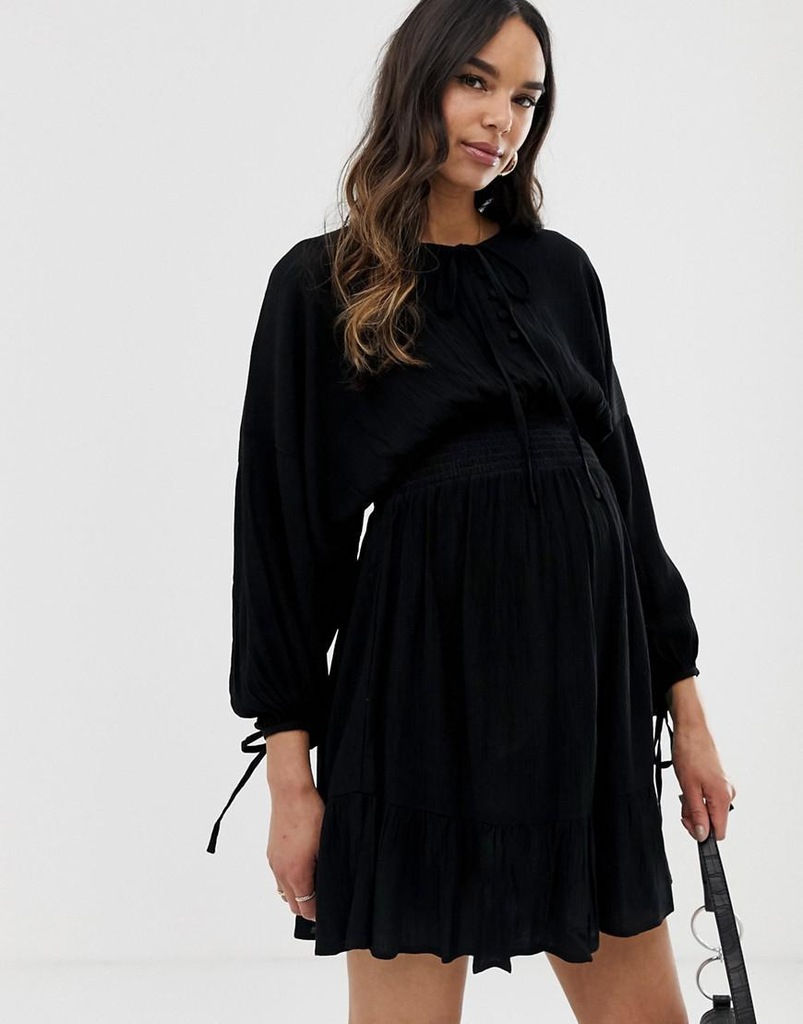 ASOS MATERNITY__XDI CIĄŻOWA SUKIENKA GUZIKI__S