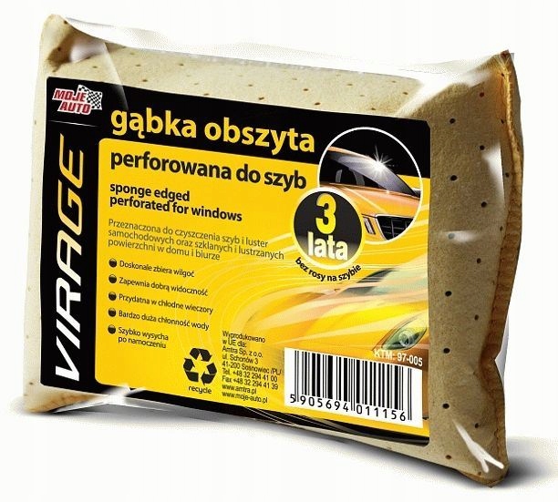 MOJE AUTO GĄBKA OBSZYTA PERFOROWANA DO SZYB