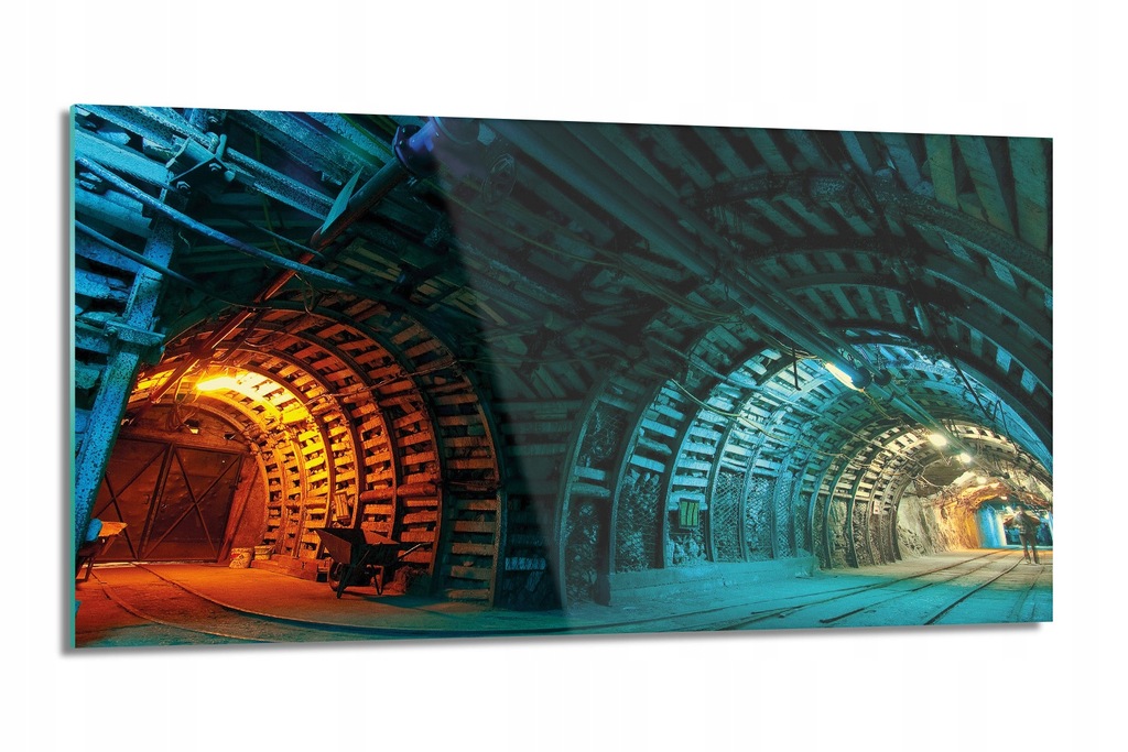 panel kuchenny z nadrukiem Kopalnia tunel 100x50 12103793142