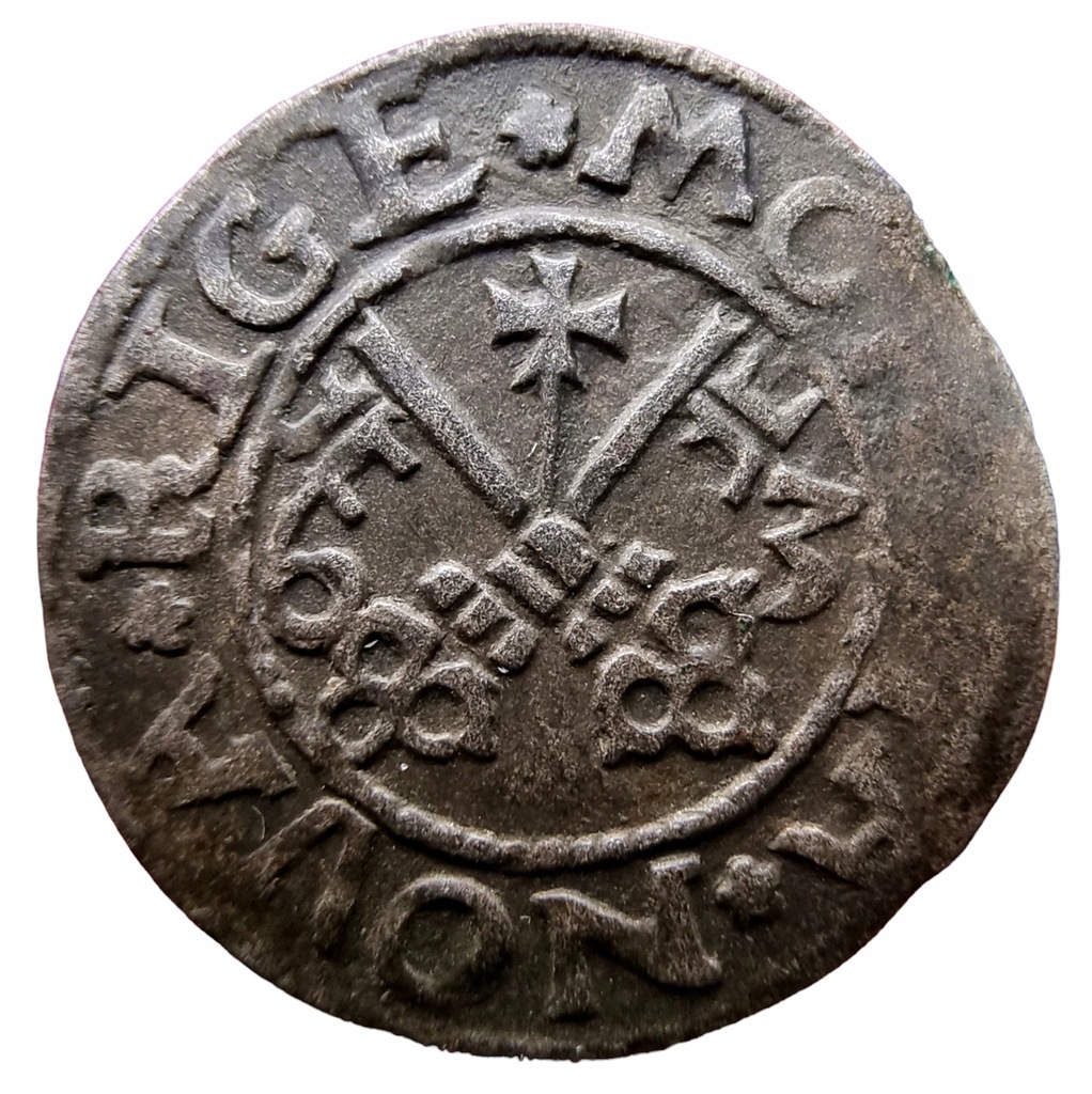 NumisMATI WS48 Szeląg 1563 Wilhelm magrabia brandenburski, Ryga, z orłem