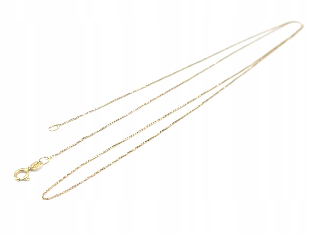Delikatny Łańcuszek złoty próba 585, waga 0,93g, dł. 55cm, szer. 0,1cm