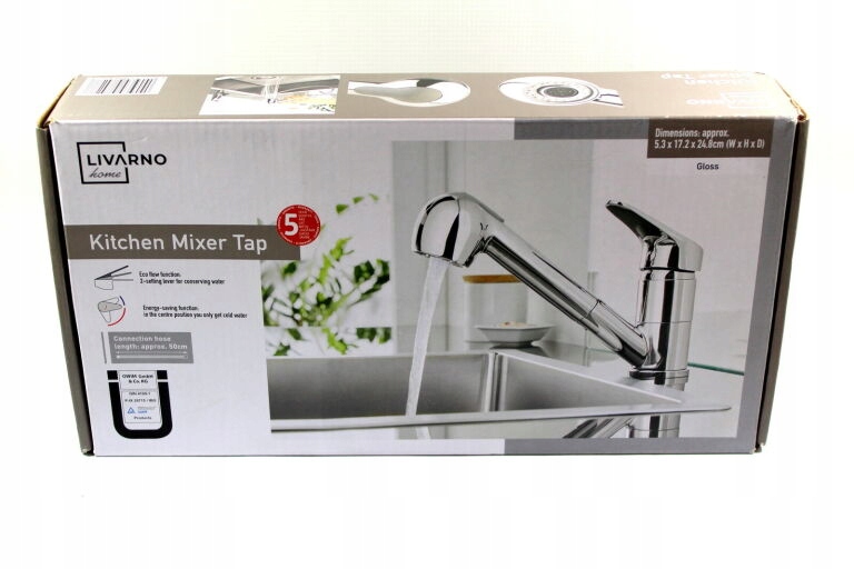 BATERIA KITCHEN MIXER TAP LIVARNO HOME 11363120543 oficjalne archiwum Allegro