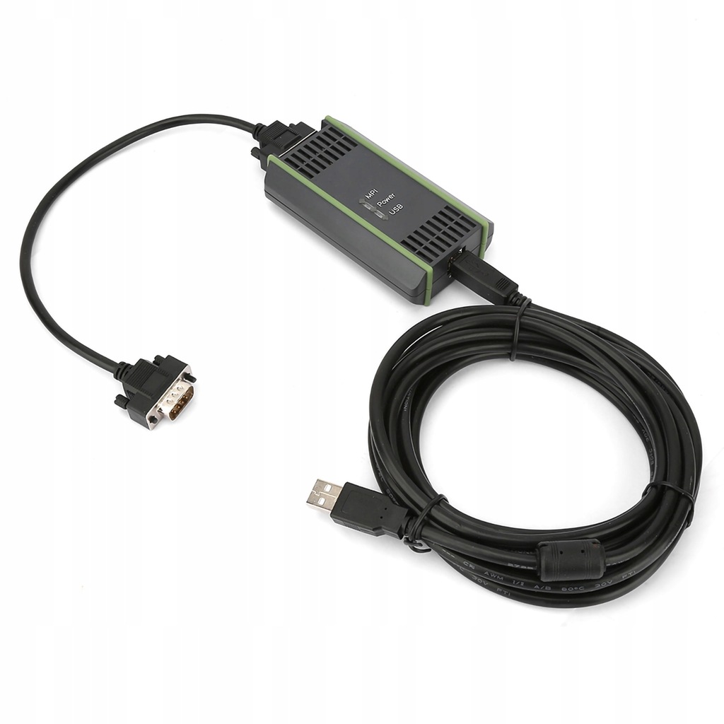 Czarny izolowany kabel do programowania do sterown