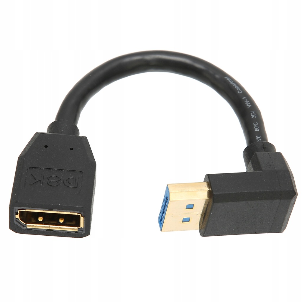 Przedłużacz Displayport DP1.4 wersja 90 stopni
