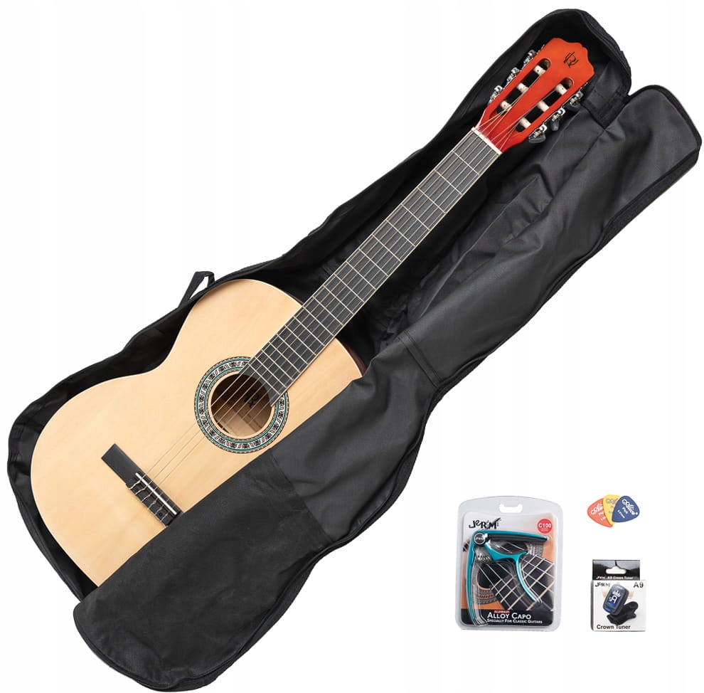 Remero 4/4 NAT Pack gitara klasyczna z akcesoriami