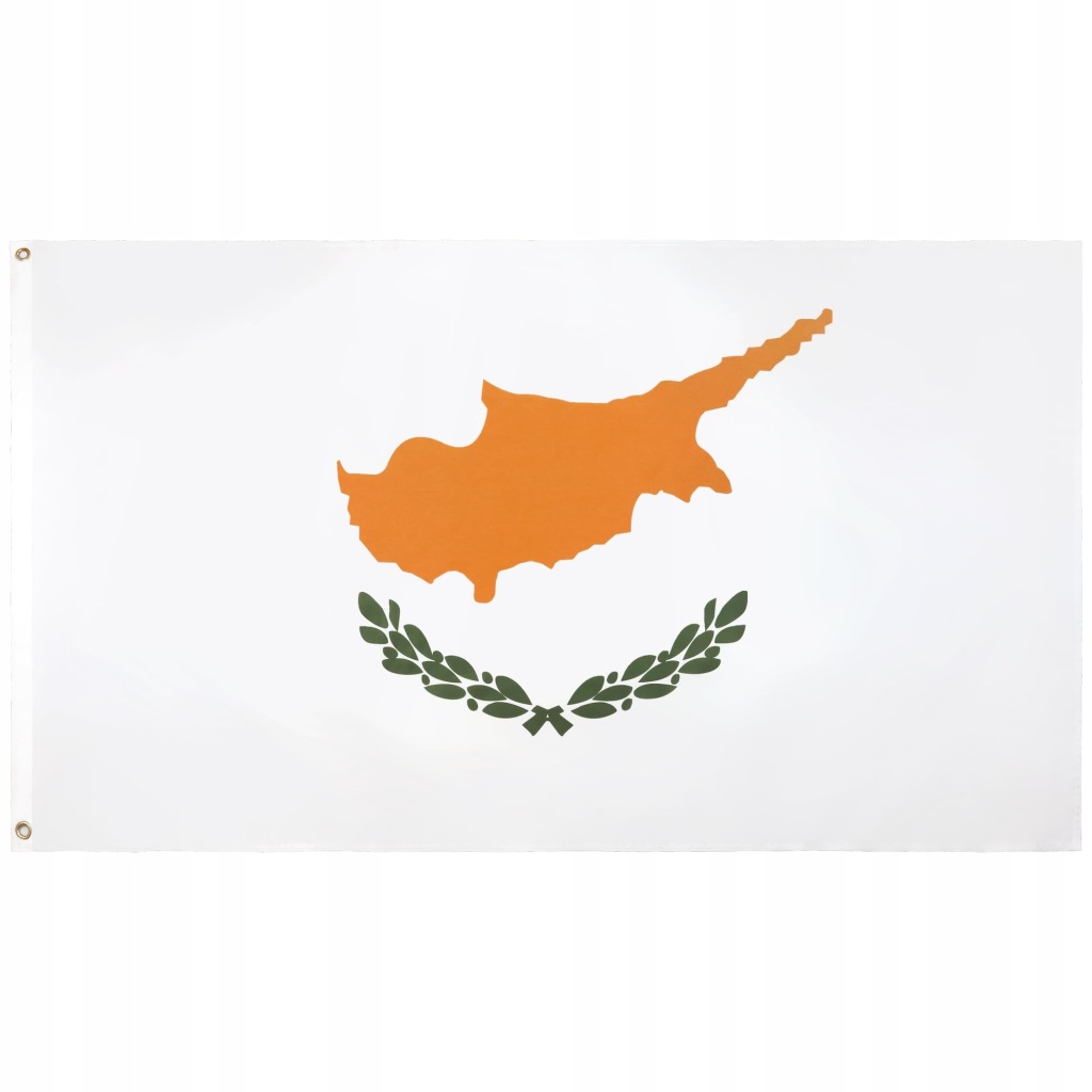 Drapeau Chypre en Polyester 100D avec Oeillets 150cm x 90cm