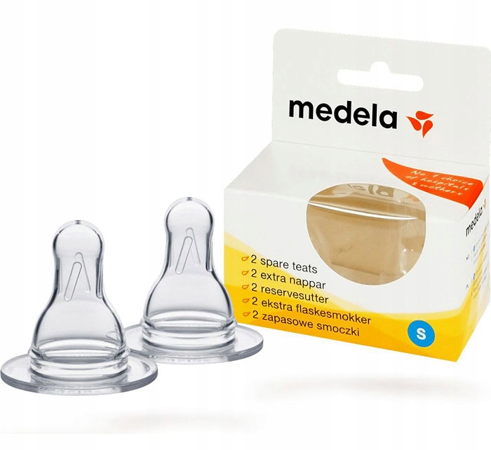 Medela Smoczki do Butelek Rozmiar S 2 Szt. 0-3 m.