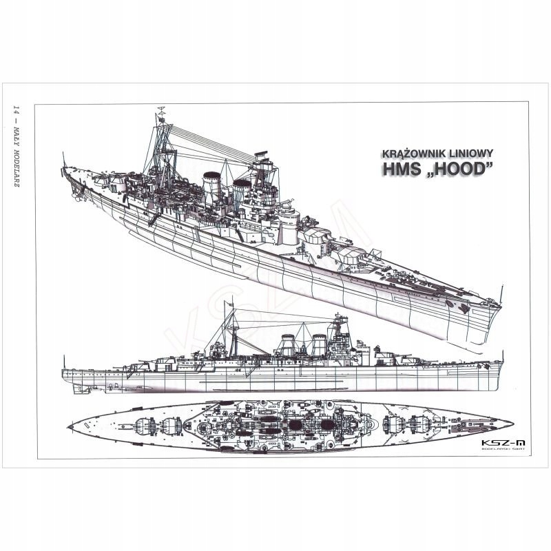 Купить Maly Modelarz 7-8-9/15 - Кразовник HMS HOOD 1:300: отзывы, фото, характеристики в интерне-магазине Aredi.ru