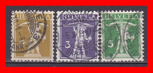SZWAJCARIA: seria kasowana z 1909 r. Z 3262.