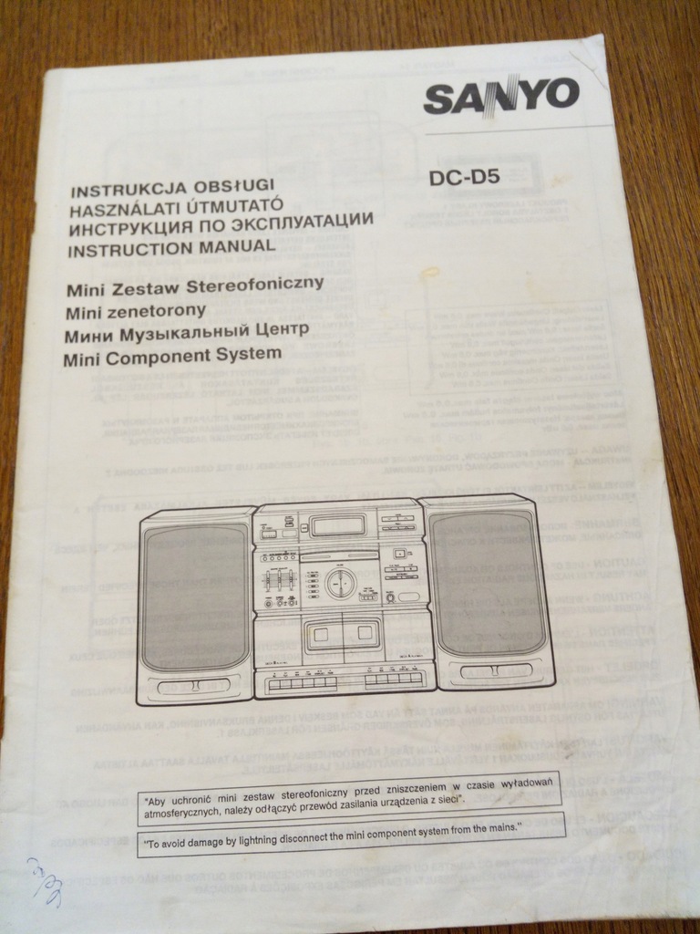 Instrukcja obsługi Sanyo DC-D5