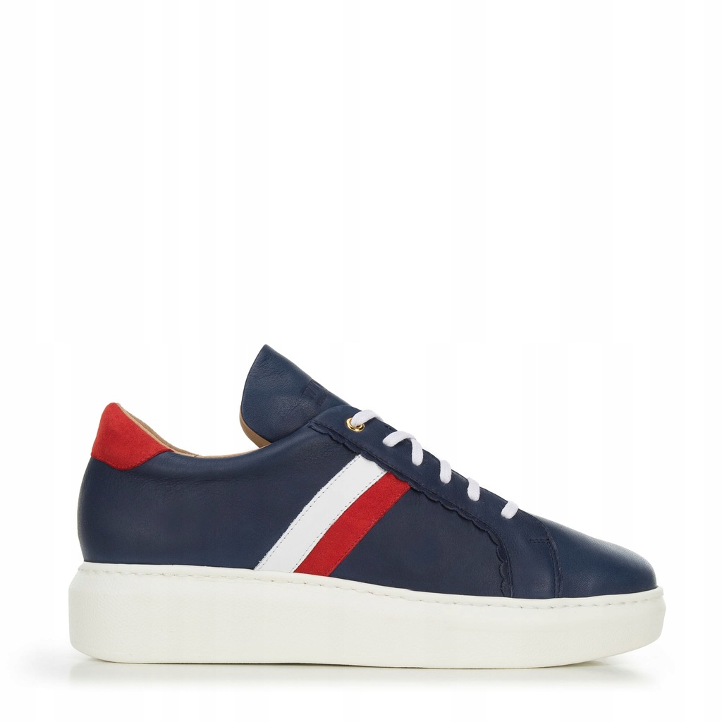 WITTCHEN damskie sneakersy skórzane granatowe