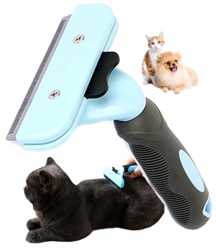 Zgrzebło Trymer Szczotka do Sierści KOŁTUNÓW USUWA MARTWY WŁOS PSA Kota