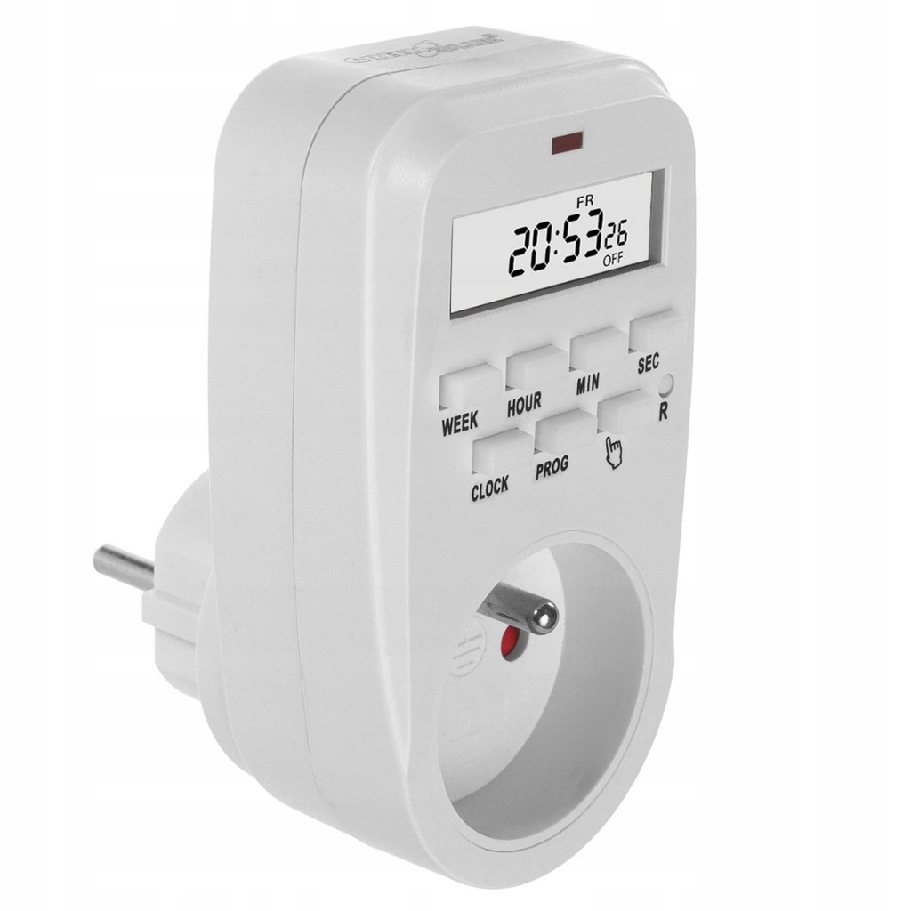 Włącznik czasowy - timer cyfrowy GreenBlue, max. obciążenie 16A, IP20, GB36