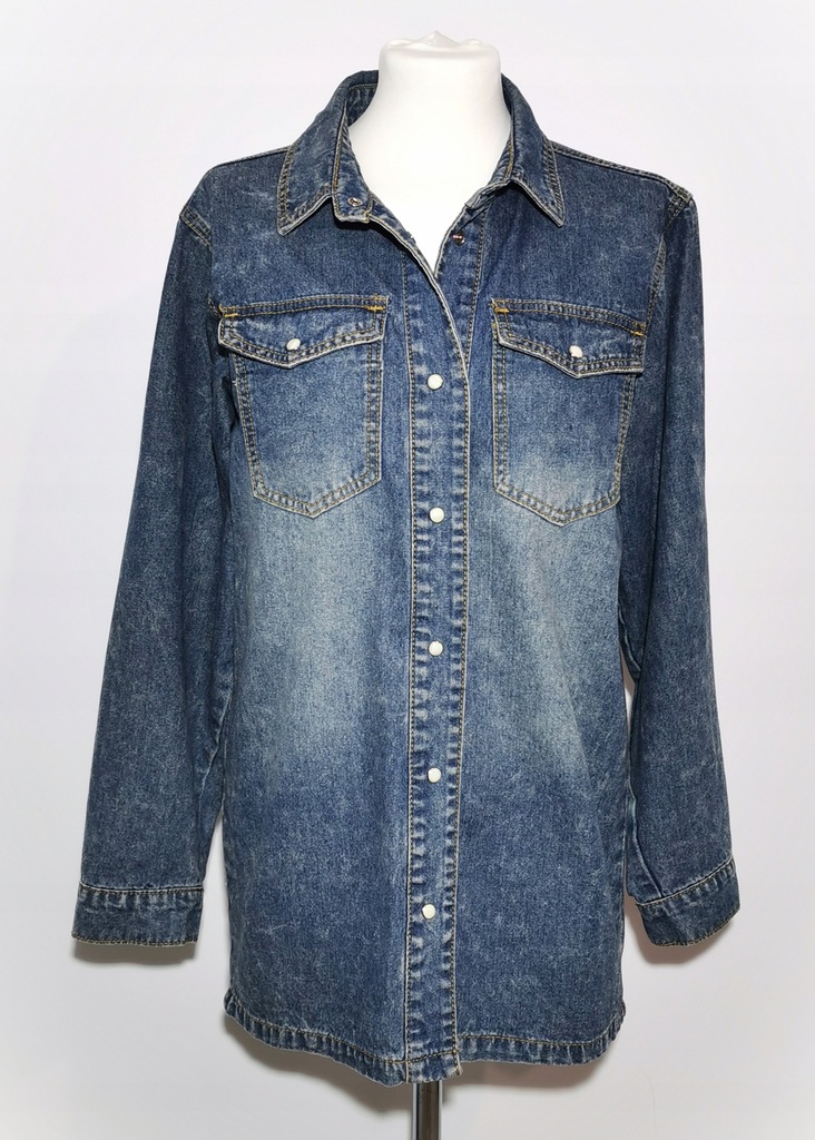 Missguided kurtka XS S 34/36 koszulowa jeansowa