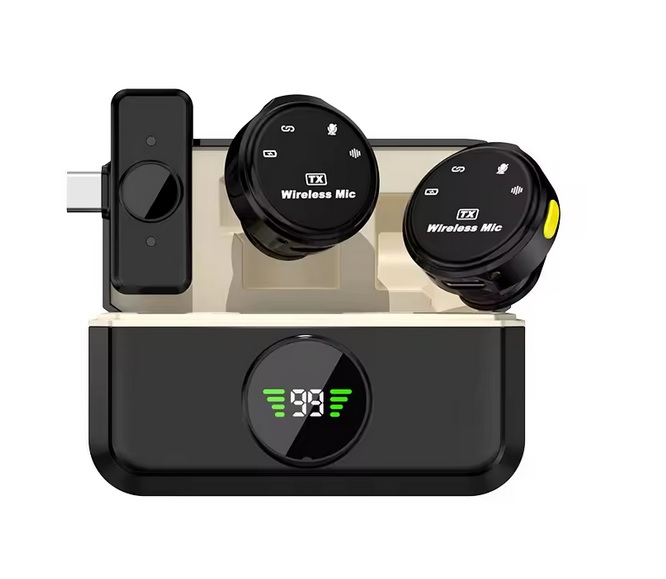ZESTAW MIKROFONÓW BEZPRZEWODOWYCH USB-C PRZENOŚNY MINI MIKROFON Q8