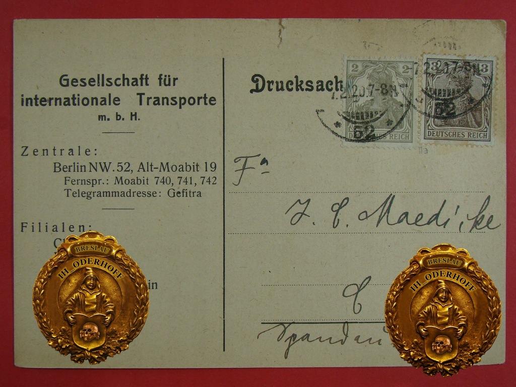 1920 Danzig i inne Firma Lux Exp.N955