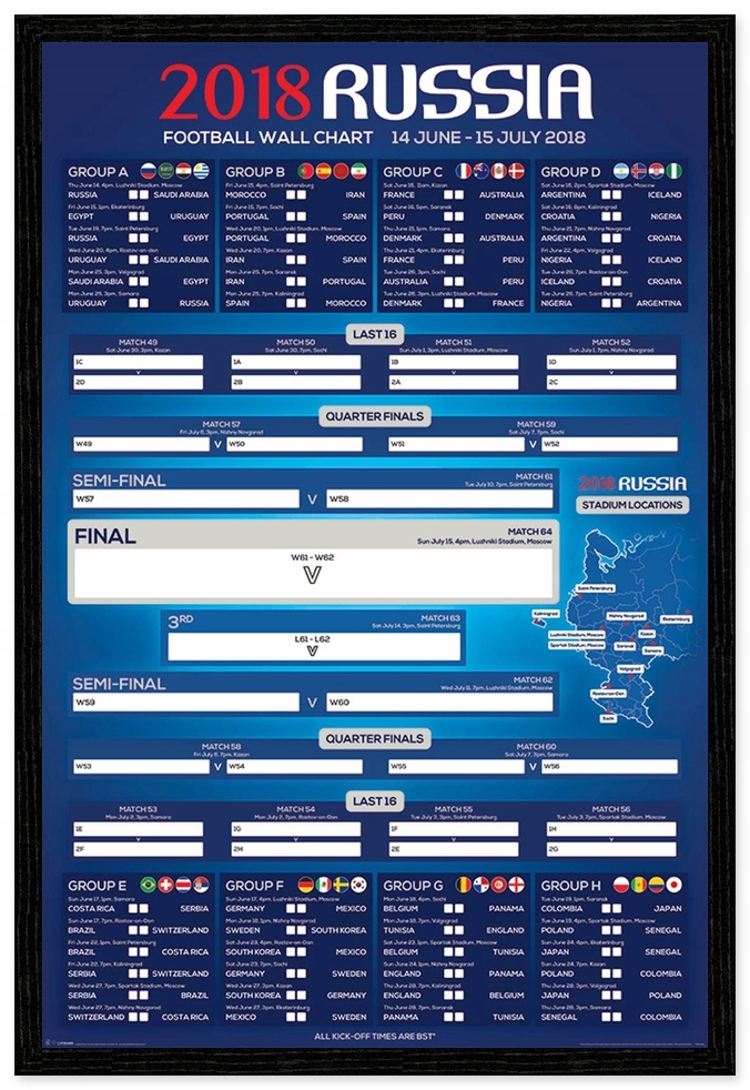 Купить Стол к ЧМ в России 2018 Плакат 61х91,5 см: отзывы, фото, характеристики в интерне-магазине Aredi.ru