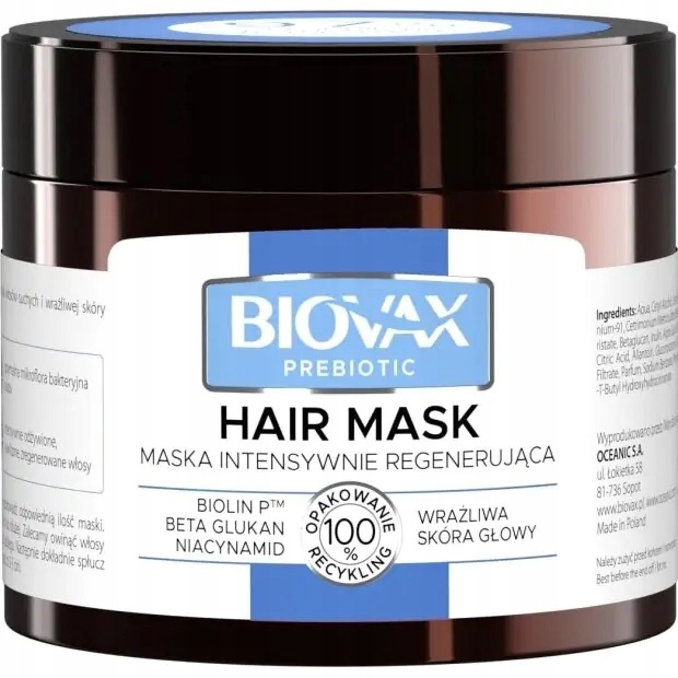 BIOVAX PREBIOTIC MASKA BETAGLUKAN NIACYNAMID 250ML