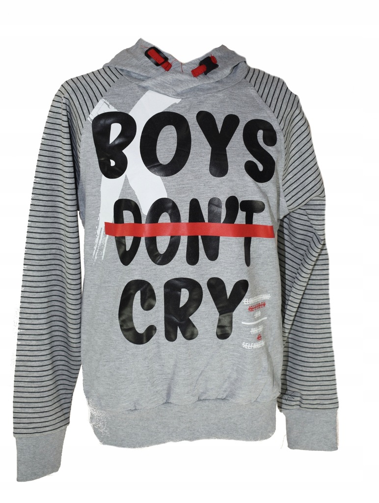 Bluza szara z kapturem BOYS 158