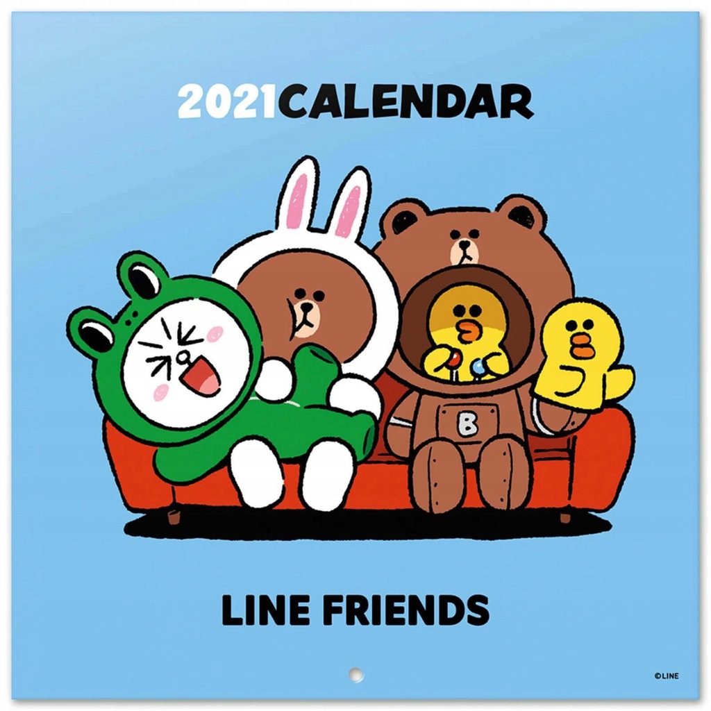 Line Friends - kalendarz ścienny na 2021 rok