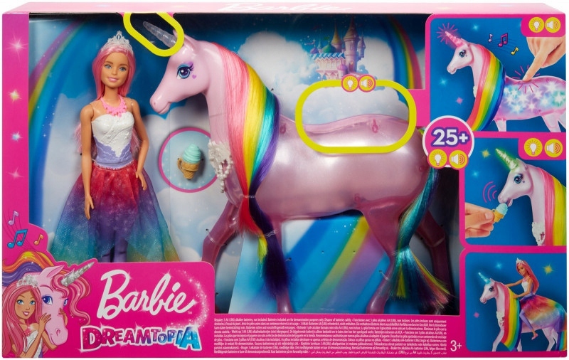 Mattel Lalka Barbie Jednorożec Magia świateł