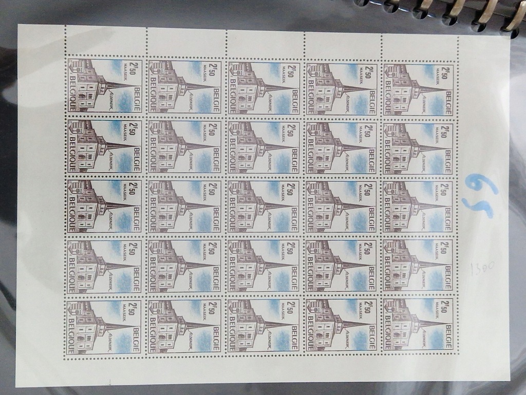 #65 ARKUSZ BELGIA CZYSTY