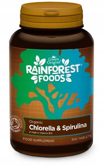 Spirulina i Chlorella - 300 tabl. - EKO Organic