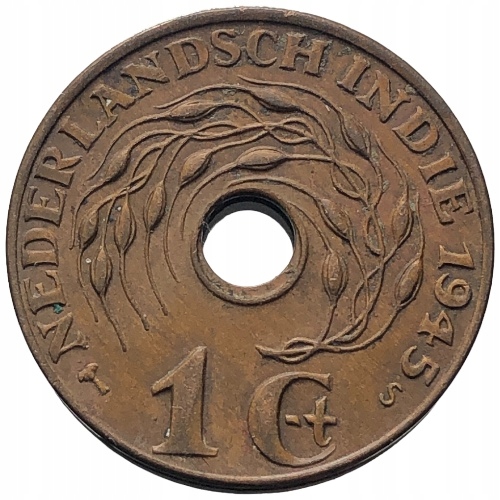 59660. Holenderskie Indie Wschodnie, 1 cent 1945 r. S