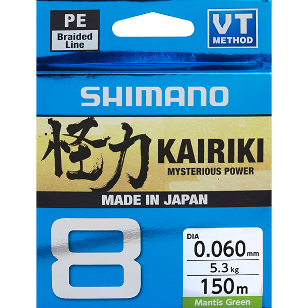 Shimano Plecionka Kairiki 8 0,100mm 150m 6,5kg Mantis Green