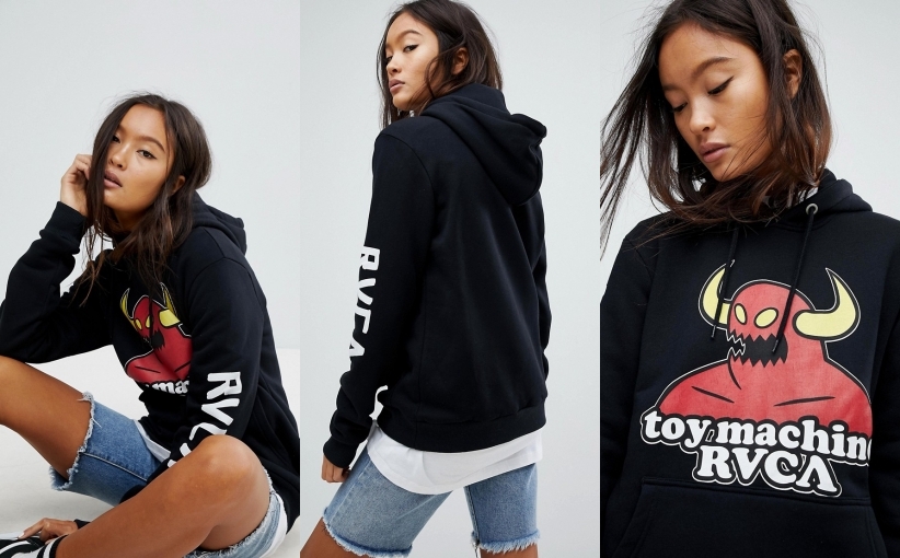 E5H104*RVCA X TOY MACHINE BLUZA DAMSKA PRINT S J00