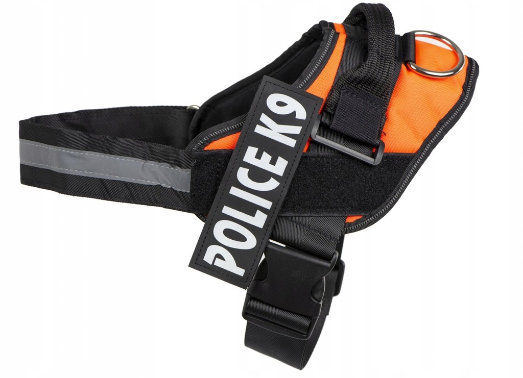 SZELKI DLA PSA MOCNE XL 70-90CM POLICE K9 POMARAŃC