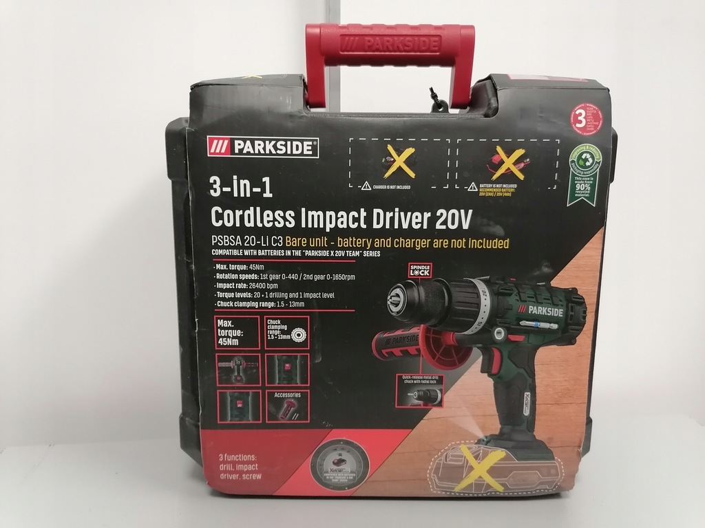 Wkrętarka PARKSIDE PSBSA 20-LI C3 20 V - 13094182151 - oficjalne ...