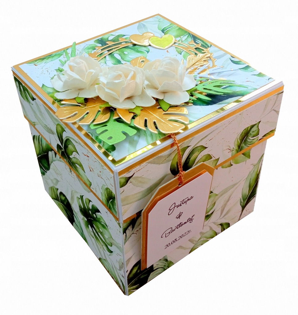 Kartka ślubna 3D Exploding Box Pudełko Ślub 10