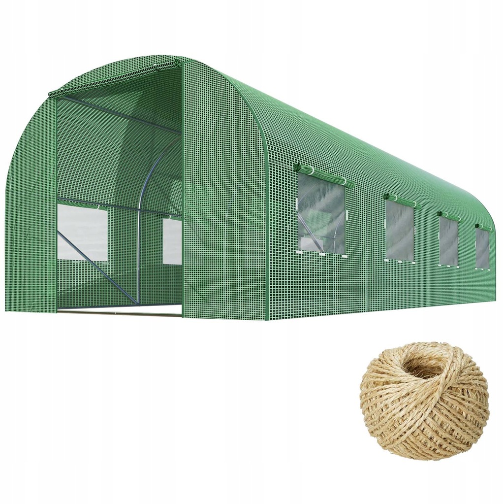 Tunel Ogrodowy Foliowy 10m2 Zielony 2,5x4x2m
