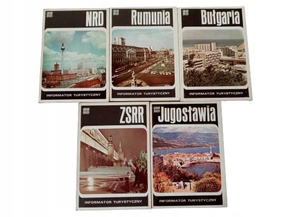 Informatory turystyczne - zestaw 5 szt. 1976 r.