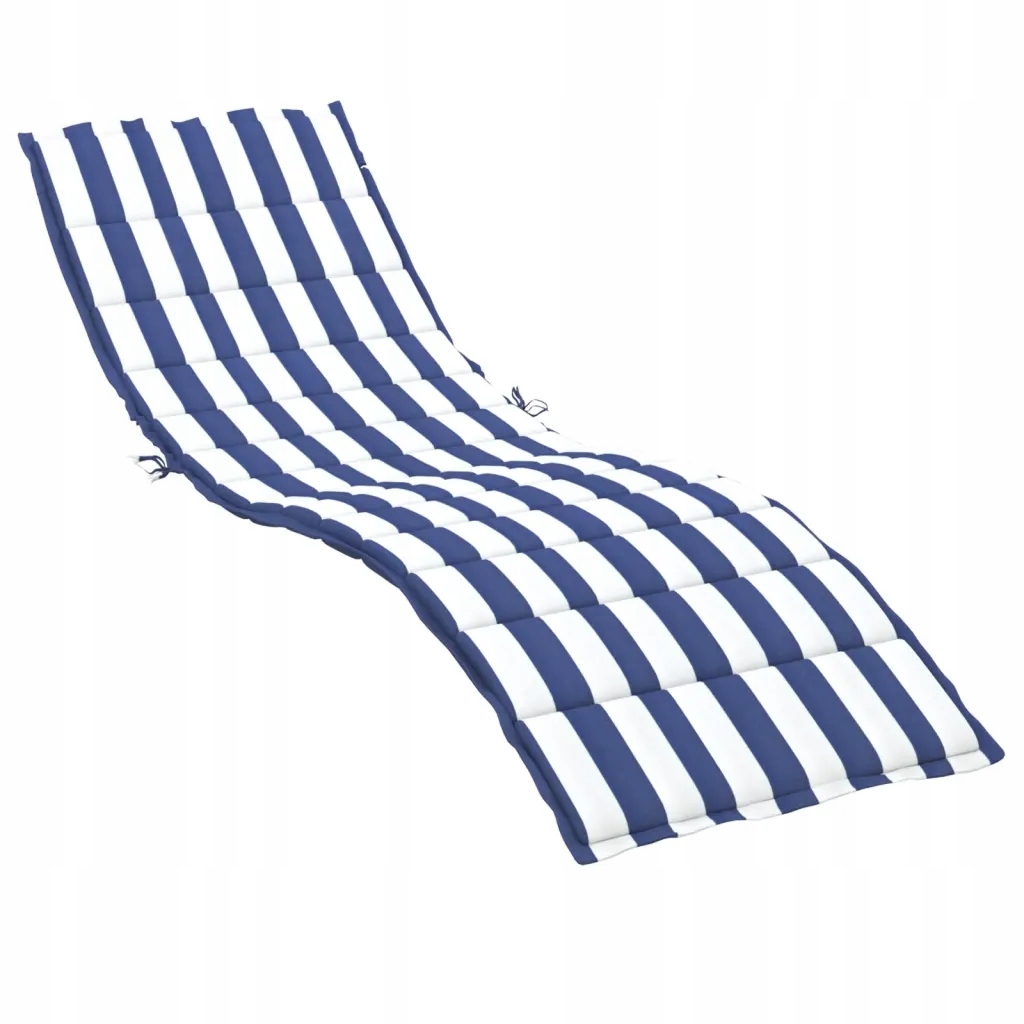 Poduszka na leżak, niebiesko-białe paski, tkanina