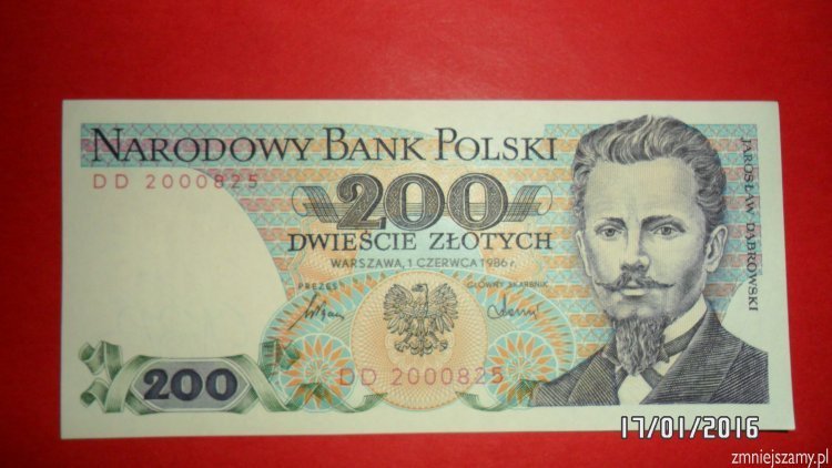 Polska - 200zł z PRLu w bankowym stanie  dla WOŚP