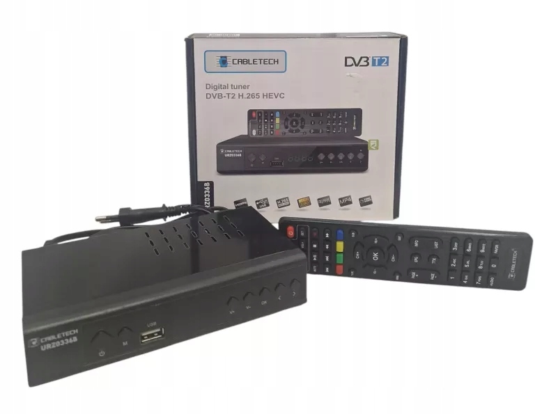 DEKODER CABLETECH DVBT2 H.265 HEVC/ KOMPLET