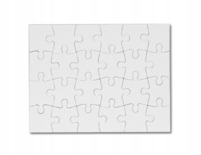 Puzzle do sublimacji A5 18 x 13 cm 24 elementów Termotransfer