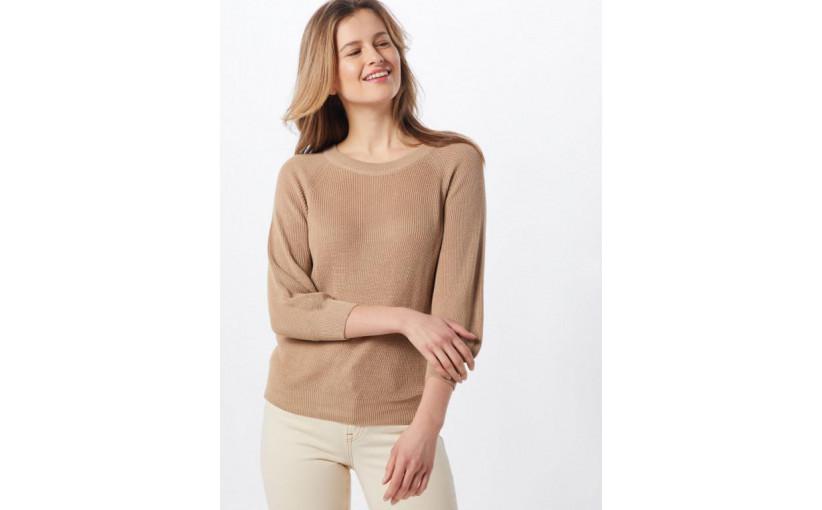 G008C10 Vero Moda SWETER BEŻOWY KLASYCZNY S