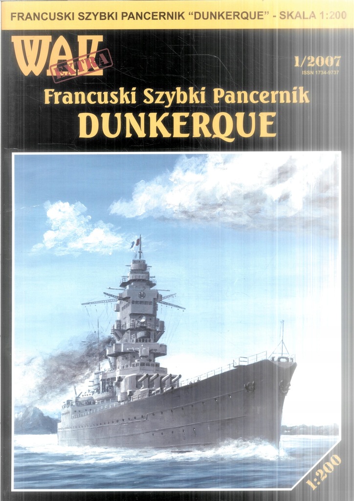 WAK 1/2017 Francuski szybki pancernik Dunkerque 1:200