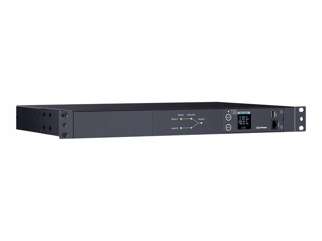 CYBERPOWER METERED ATS PDU PDU24005 230V/20A 1U 8x IEC-320 2x IEC C19