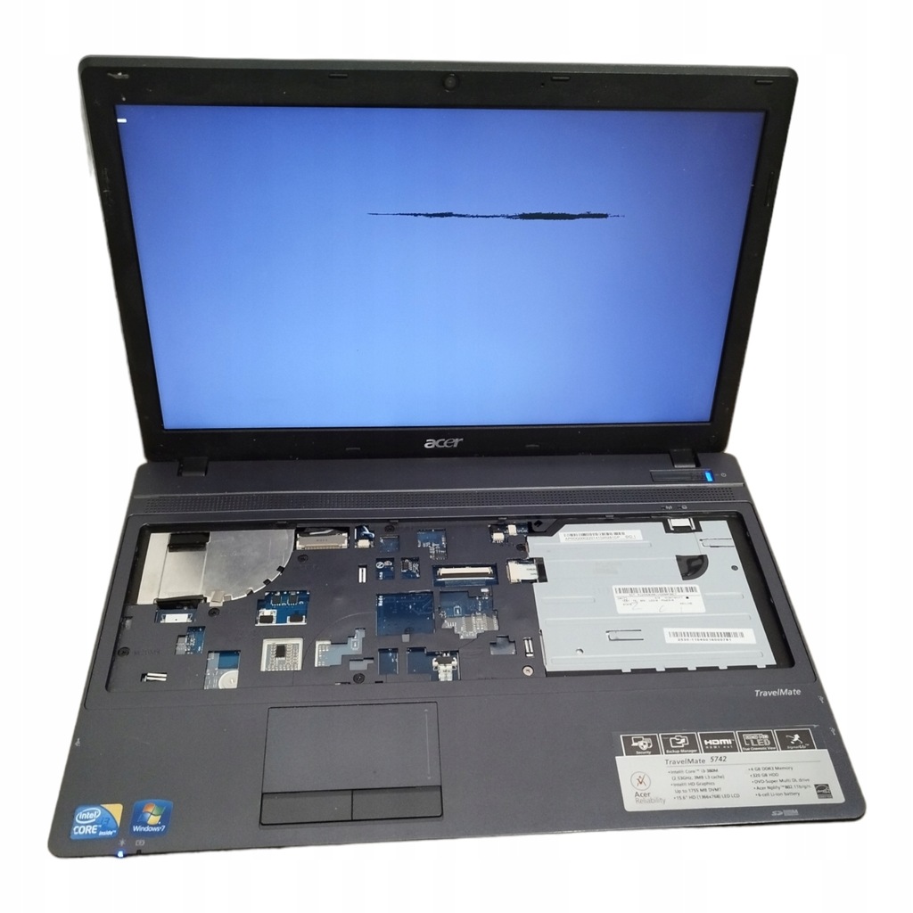 Laptop Acer TravelMate 5742 15,6'' Core i3 2GB 13248007976