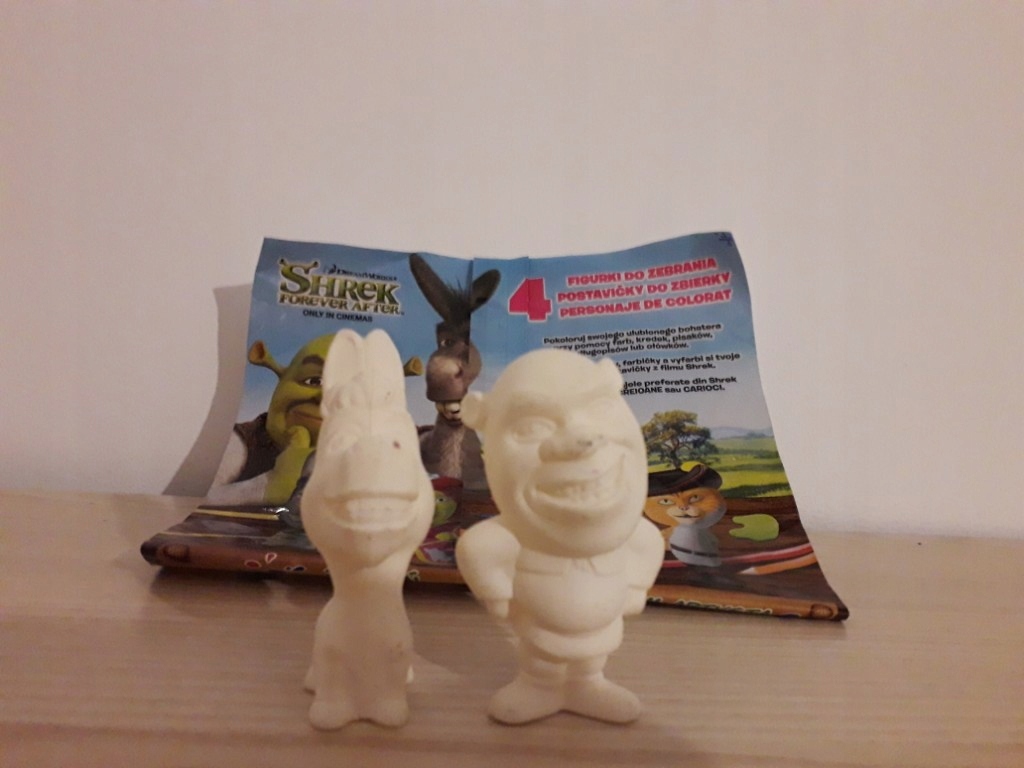 Shrek figurki z płatków Osioł Nestle