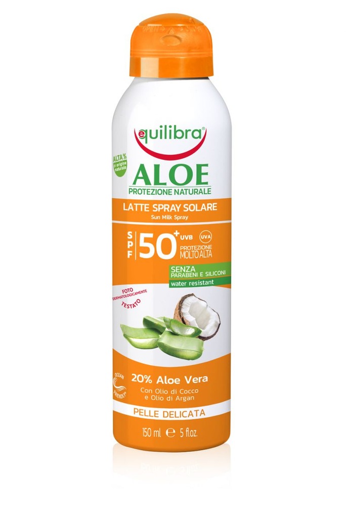 Equilibra aloesowe mleczko SPF 50+ spray 150 ml