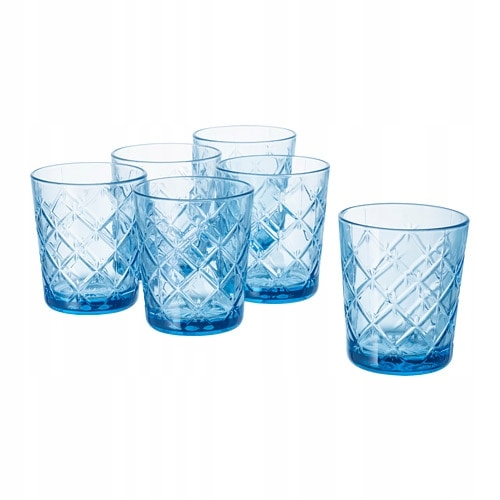 Ikea Flimra Szklanka Wzor Niebieski 6szt 8342508900 Oficjalne Archiwum Allegro