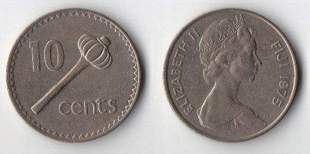 1975 Fiji 10 Cents 